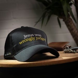 Jesus Was Wrongly Judged Christian Faith Five Panel Trucker Hat